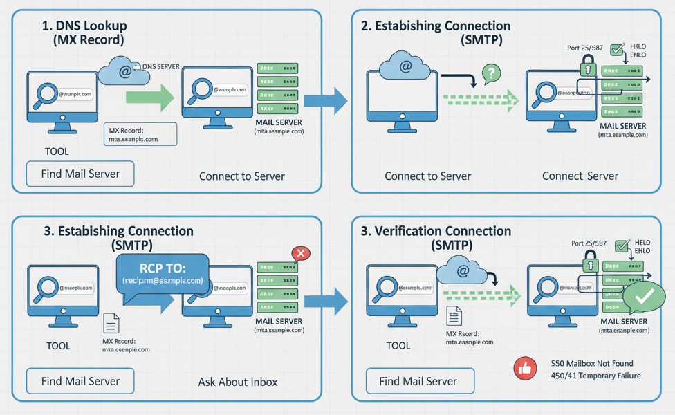 How an email check works