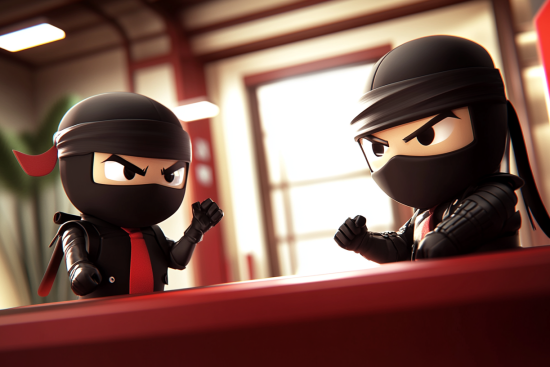 Two ninjas at a job interview.